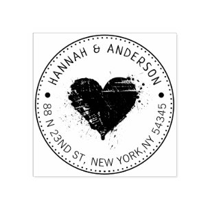 Carimbo de Borracha de Endereço Personalizado