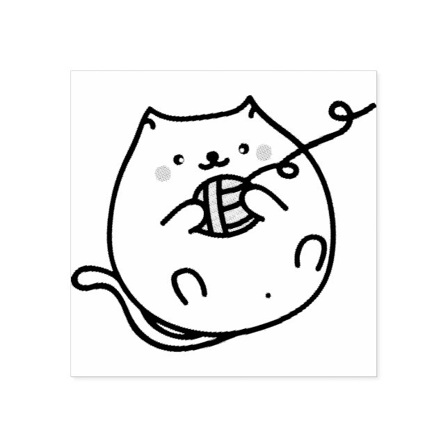 Carimbo de borracha de gato (Impressão)