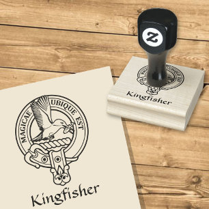 Carimbo de borracha de Kingfisher Crest