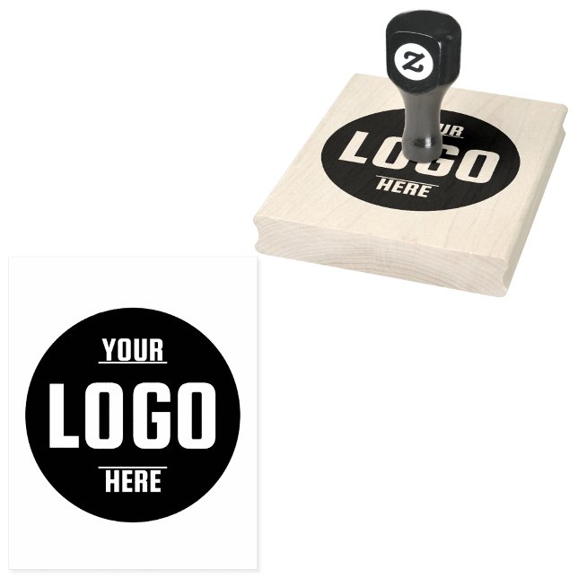 Carimbo de Borracha de Logotipo Comercial Personal (Custom Business Logo Rubber Stamp – Handmade)