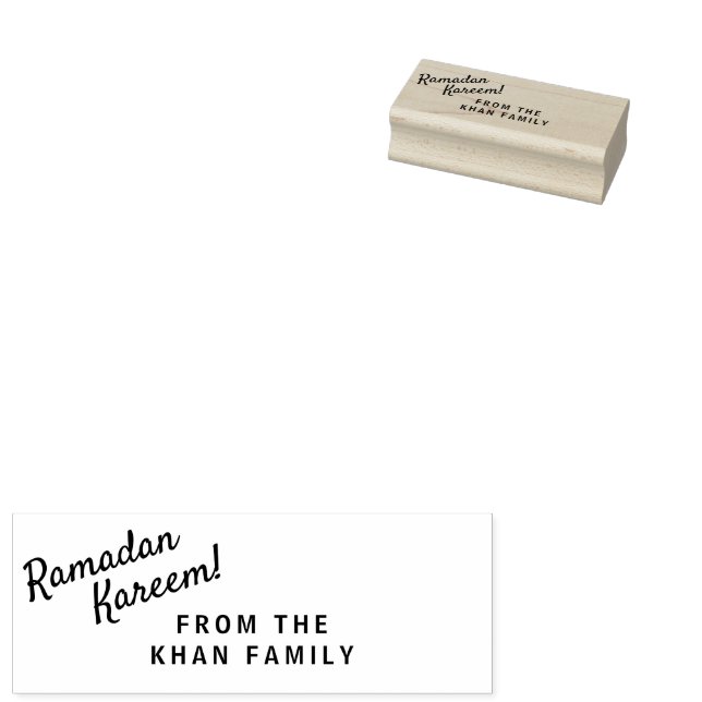 Carimbo de Borracha de Madeira da Família Personal (Carimbado)