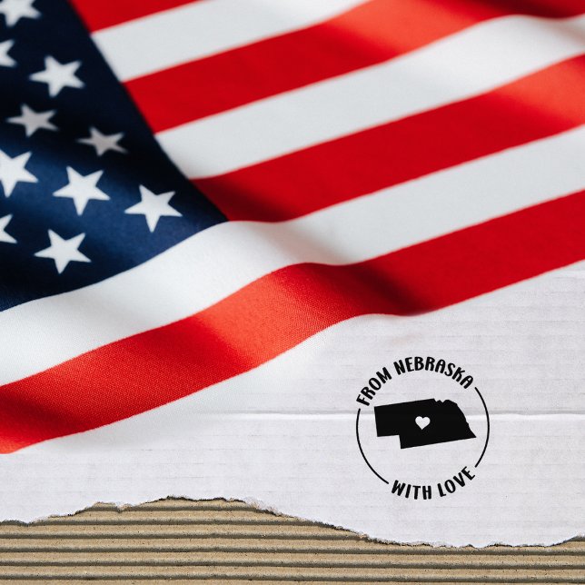Carimbo De Borracha De Nebraska com amor, Small Business, (Criador carregado)
