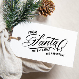 Carimbo De Borracha De Papais noeis Com Script De Amor + Nome Natal