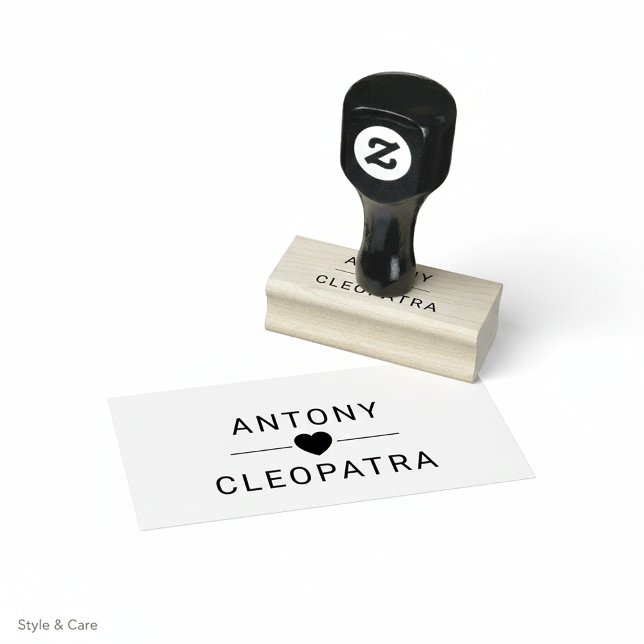 Carimbo de Borracha de Par de Apelido Correto para (Cute Nickname Pair Rubber Stamp for Custom Letters)