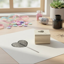 Carimbo de borracha de pirulito