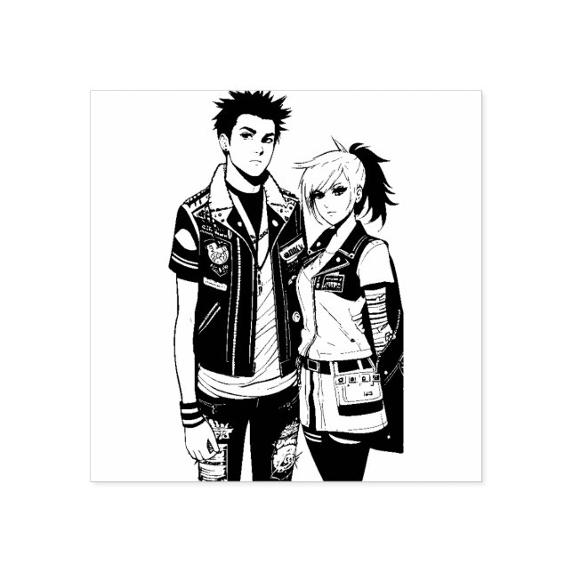 Carimbo de borracha de Rockers Punk (Impressão)