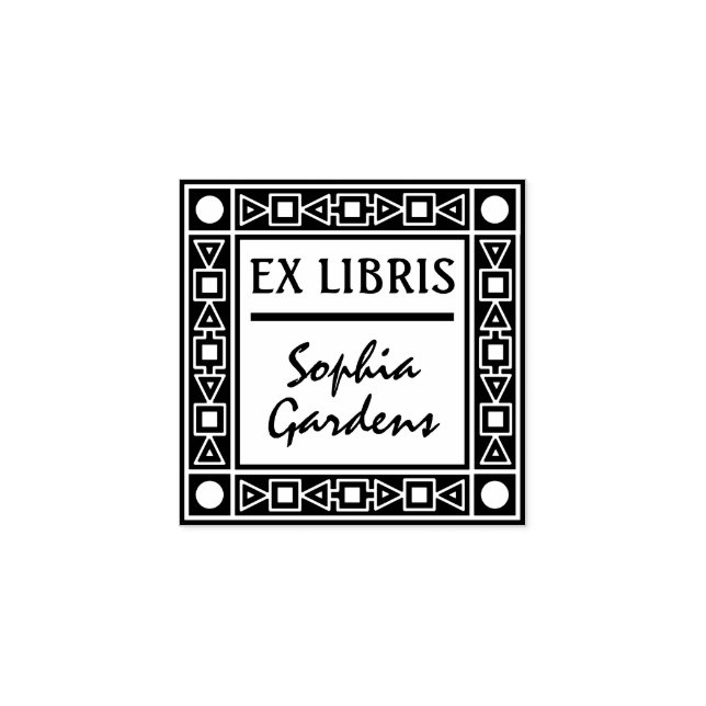 Carimbo De Borracha Decorativo Ex Libris (Impressão)