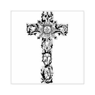 Carimbo De Borracha Decorativo SUA cruz cristã católica