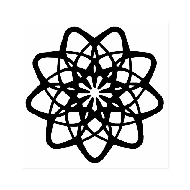 Carimbo De Borracha Dekoratives Muster in Rund in Mandala Variation  (Impressão)