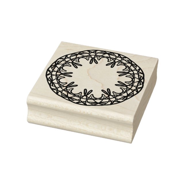 Carimbo De Borracha Dekoratives Muster in Rund in Mandala Variation (Carimbo)