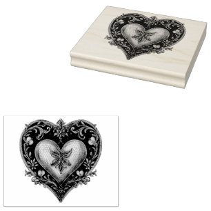 Carimbo De Borracha Delicate Love: Gouache Namorados Hearts