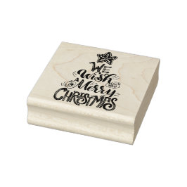 Carimbo De Borracha Desejamos-lhe um Feliz Natal