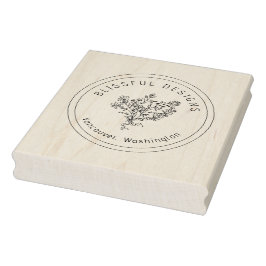 Carimbo De Borracha Design Bonito Logotipo Compre Floral Negócios