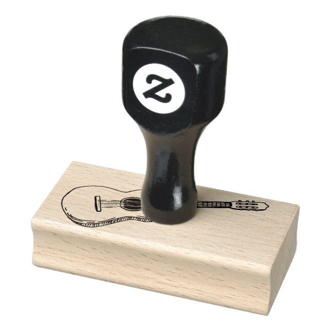 Carimbo De Borracha Design de esboço de violão (Carimbo)