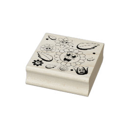 Carimbo De Borracha Design de fundo sem costura com flores coloridas