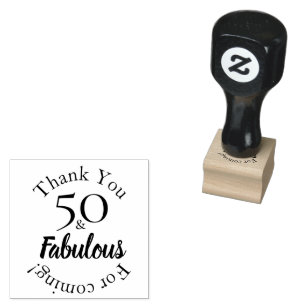 Carimbo De Borracha Design de Mensagem de Favor Moderno 50 & Fabuloso