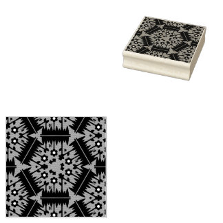 Carimbo De Borracha design de padrão floral contínuo caleidoscópio