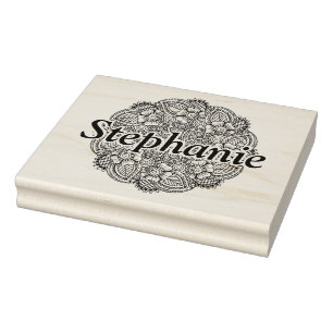 Carimbo De Borracha Design redondo inspirado