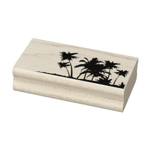 Carimbo De Borracha Design tropical das palmeiras