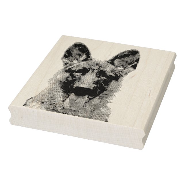 Carimbo De Borracha Deutscher Schäferhund Gummistempel (Carimbo)