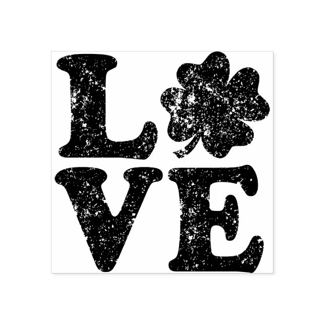 Carimbo De Borracha Dia de São Patrício LOVE Shamrock Irish (Impressão)