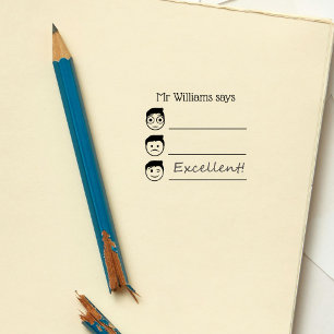 Carimbo De Borracha Disponibilidade de Emojis de Nome de Professor Per