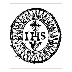 Carimbo de Borracha do Christograma Antigo