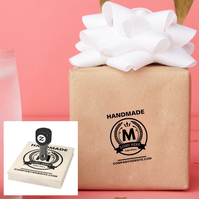 Carimbo de borracha do logotipo comercial personal (Custom Business Logo Rubber Stamp – Personalized)