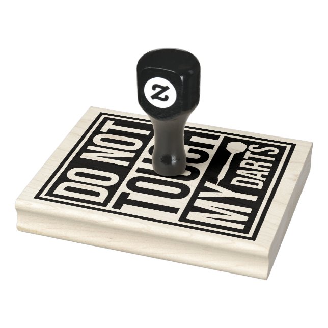 Carimbo De Borracha Do Not Touch My Darts Warning Dart Player Humor (Carimbo)