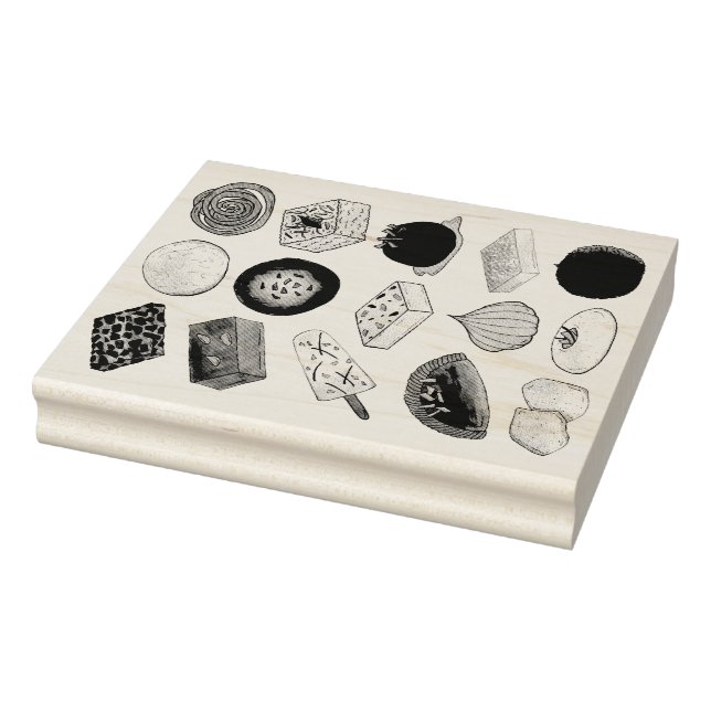 Carimbo De Borracha Doce Mithais, Impressão de Foodie Foodie (Carimbo)