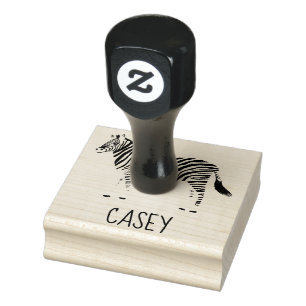 Carimbo De Borracha Doce Zebra Desenhou PERSONALIZE TI