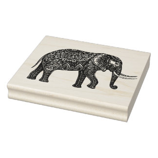 Carimbo De Borracha Dodle Elefante Fantasia Estilizada