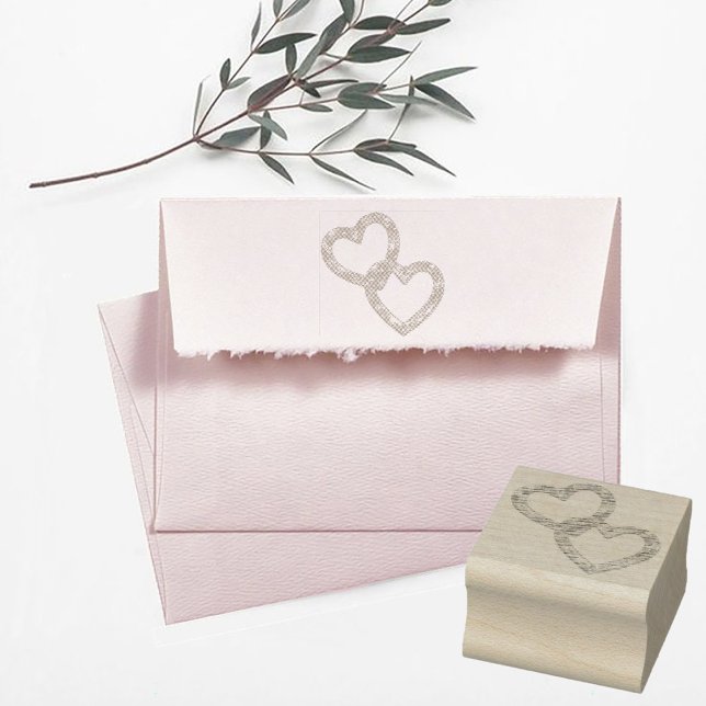 Carimbo De Borracha Dois Corações (Criador carregado)