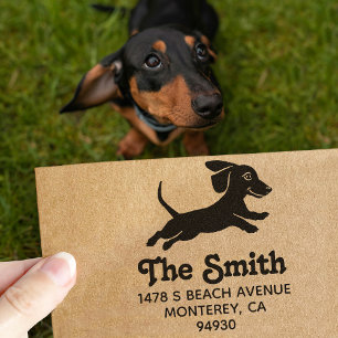 Carimbo De Borracha Dono de Dachshund Wiener Dog Devolver