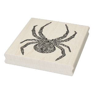 Carimbo De Borracha Doodle da aranha