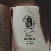 Dragão Mágico Místico Gótico Ex Libris Livro