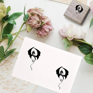 Carimbo De Borracha Dragão Negro