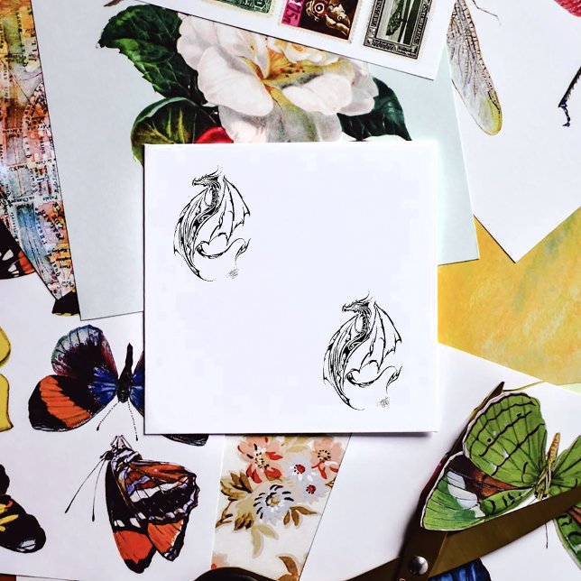 Carimbo De Borracha Dragão Tribal (Criador carregado)