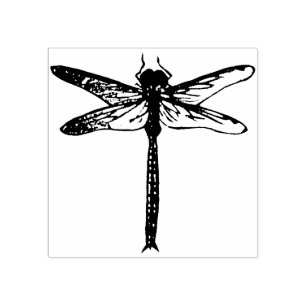 Carimbo De Borracha Dragonfly japonesa Vintage