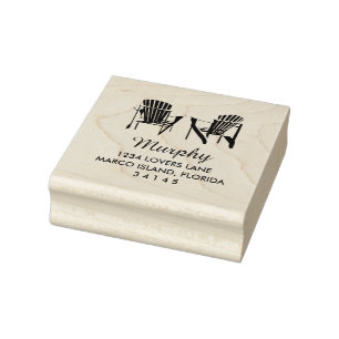 Carimbo De Borracha Duas cadeiras de Adirondack que Wedding