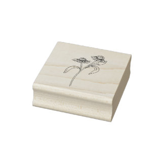 Carimbo De Borracha Echinacea Rubber Stamp