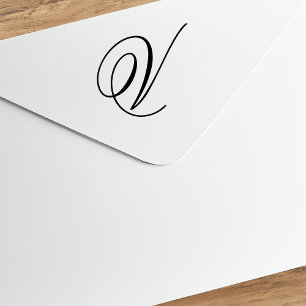 Carimbo De Borracha Editar design para alterar monograma V fancy