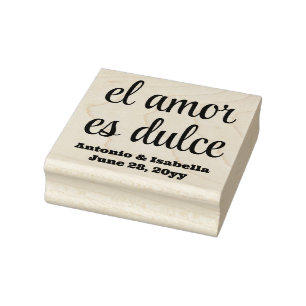 Carimbo De Borracha El amor es dulce recepção de casamento trata para
