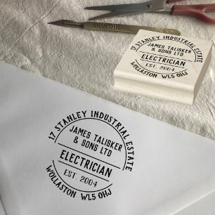 Carimbo De Borracha Electrician Rubber Stamp