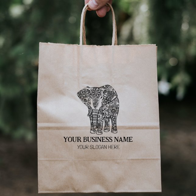 Carimbo De Borracha Elefante Decorrido, Empresa Personalizada, Grande (Criador carregado)