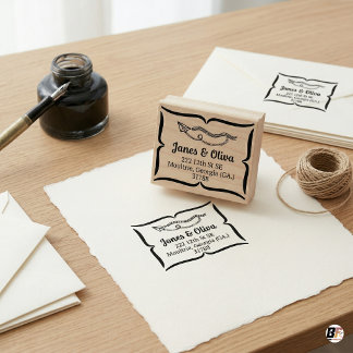 Carimbo De Borracha Elegant Custom Nautical Coiled Rope Return Address