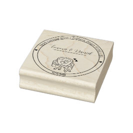 Carimbo De Borracha Elegant Script Wedding Return Address Stamp