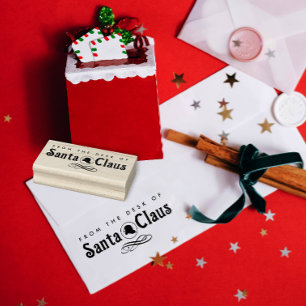 Carimbo De Borracha Elegante Bonito Da Mesa De Papais noeis