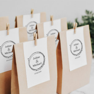 Carimbo De Borracha Elegante, Círculo, Casamentos