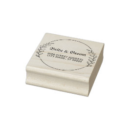 Carimbo De Borracha Elegante de Decoração Floral da festa de casamento